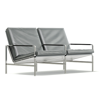 Modern Sofa Chair Casual Sofa Chair Simple Grey 3d model