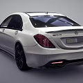 White Mercedes Benz Luxury Sedan With Sporty Look
