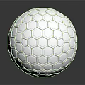 Shiny Hexagonal Pattern Sphere Featuring Geometric Design And Reflective Surface On Dark Background