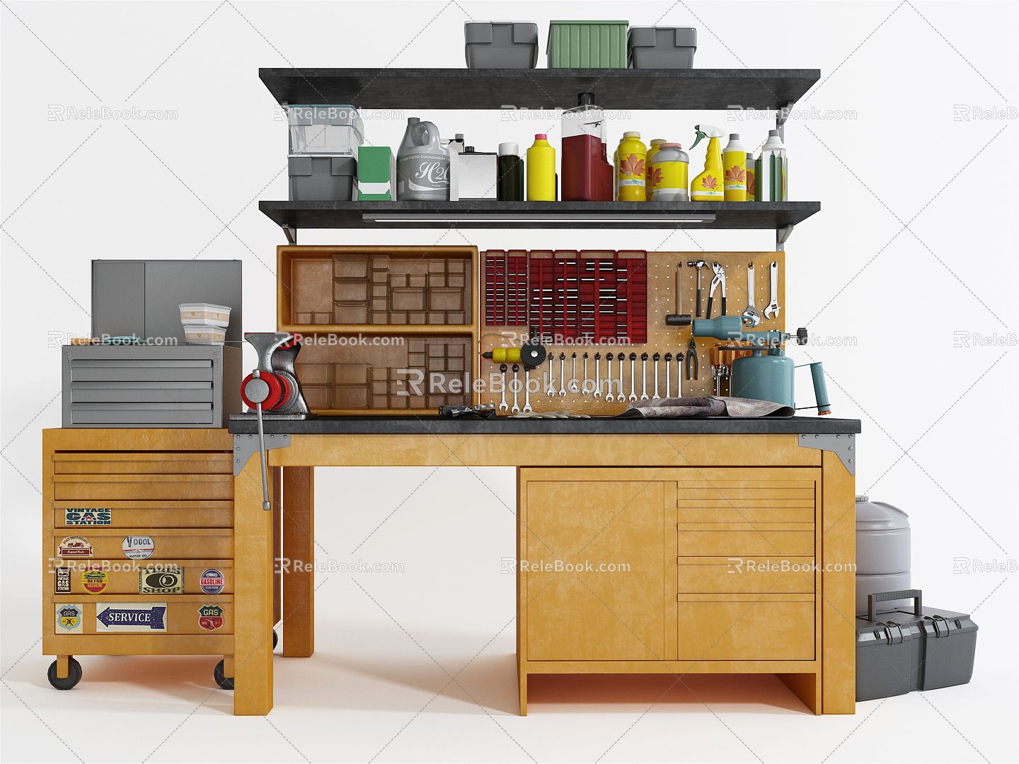 Modern workbench 3d model