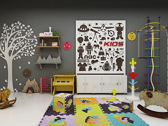 Modern Toy Children's Activity Area Entertainment Area 3d model