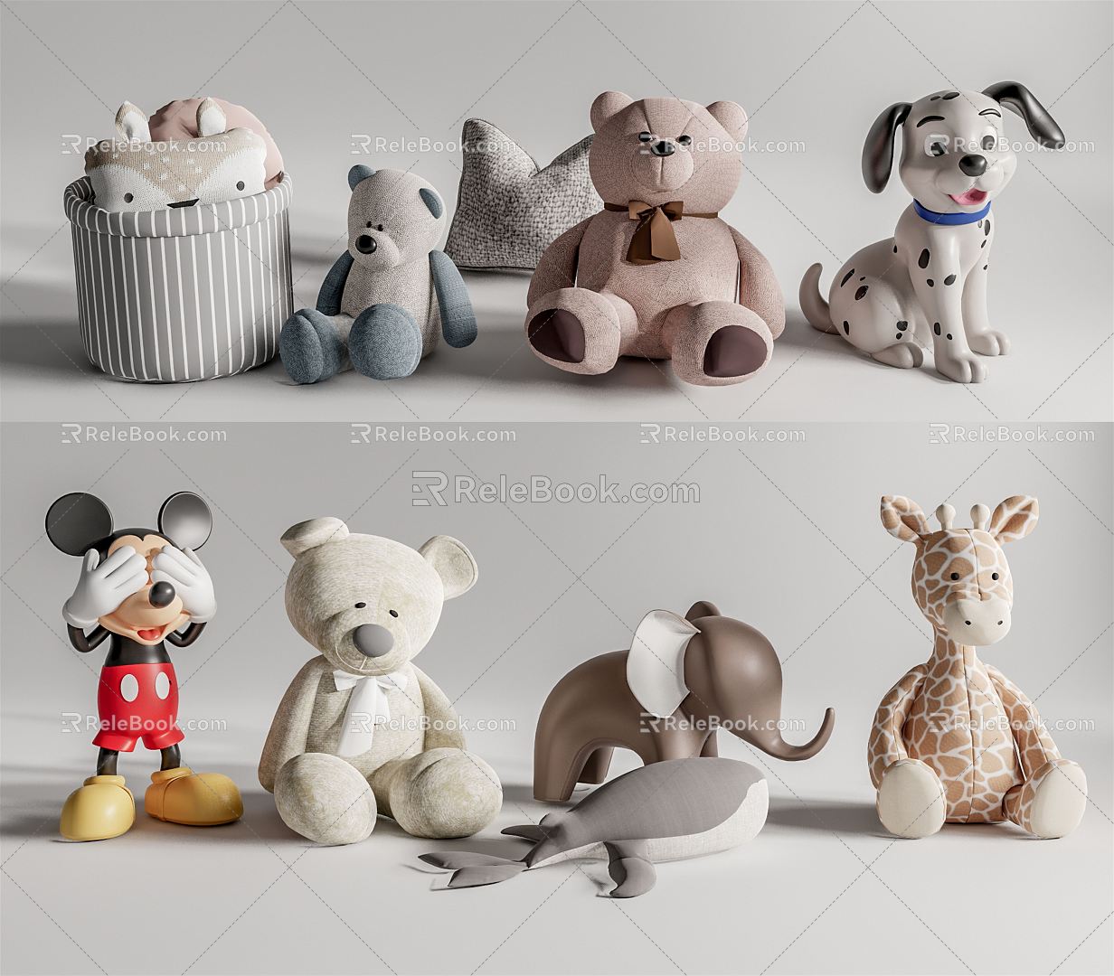 Modern Toy Children's Room Toy Plush Toy Doll 3d model