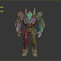 Sci Fi Robot Character With Armored Body And Mechanical Joints Design 3d model