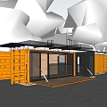 Modern Container Store Container Cafe Cultural and Creative Container Public Building Small Building Post Building 3d model