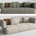 Modern three-seat sofa multiplayer sofa 3d model