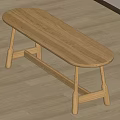 Log wind bench 3d model