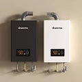 BARESTON Wall Mounted Water Heaters With Digital Display And 50℃ Temperature Control Black And White