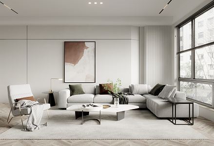 modern living room 3d model