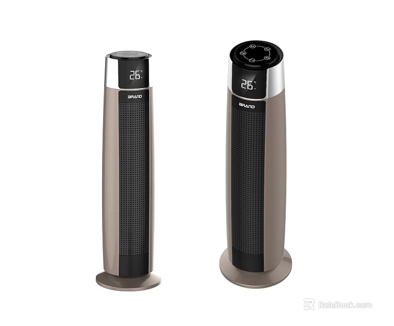 Midea Tower Heaters With Digital Display And 26 Degree Temperature Setting 3d model 