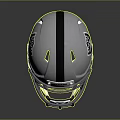 Silver Raiders Football Helmet With Black Stripe And Front Logo Design