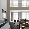Modern Minimalist Duplex Living Room Fabric Sofa And Luxury Coffee Table Combination For Home Decoration