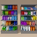 Supermarket shelf display case 3d model