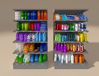 Supermarket shelf display case 3d model