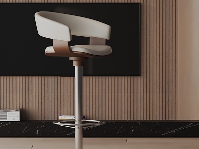 Modern Bar Chair 3d model