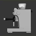 Modern Stainless Steel Espresso Coffee Machine With Control Panel And Steam Wand