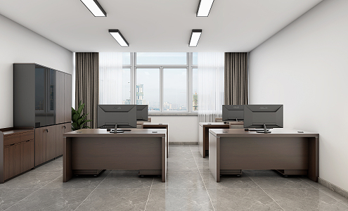 Modern Public Office Area Manager's Office 3d model