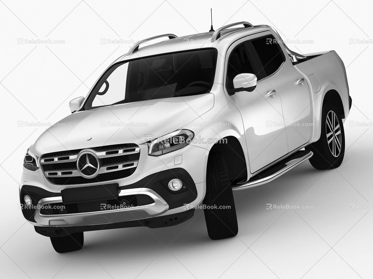 modern pickup truck benz 3d model