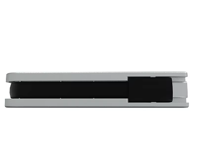 Side View Of Modern Silver Cased Device With Black Component 3d model