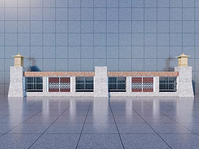 Wall Retaining Wall Cultural Wall Classical Culture Landscape Wall Courtyard Wall Cultural Museum Courtyard Wall Campus Landscape Wall 3d model