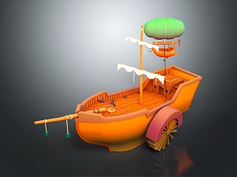 Modern fishing boat small fishing boat cartoon fishing boat 3d model