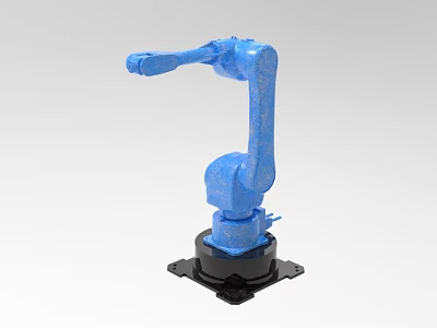 Blue Industrial Robotic Arm Equipment With Mechanical Structure For Automation Use 3d model