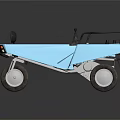 Blue Open Top Tricycle With Two Seats And Front Headlight Design