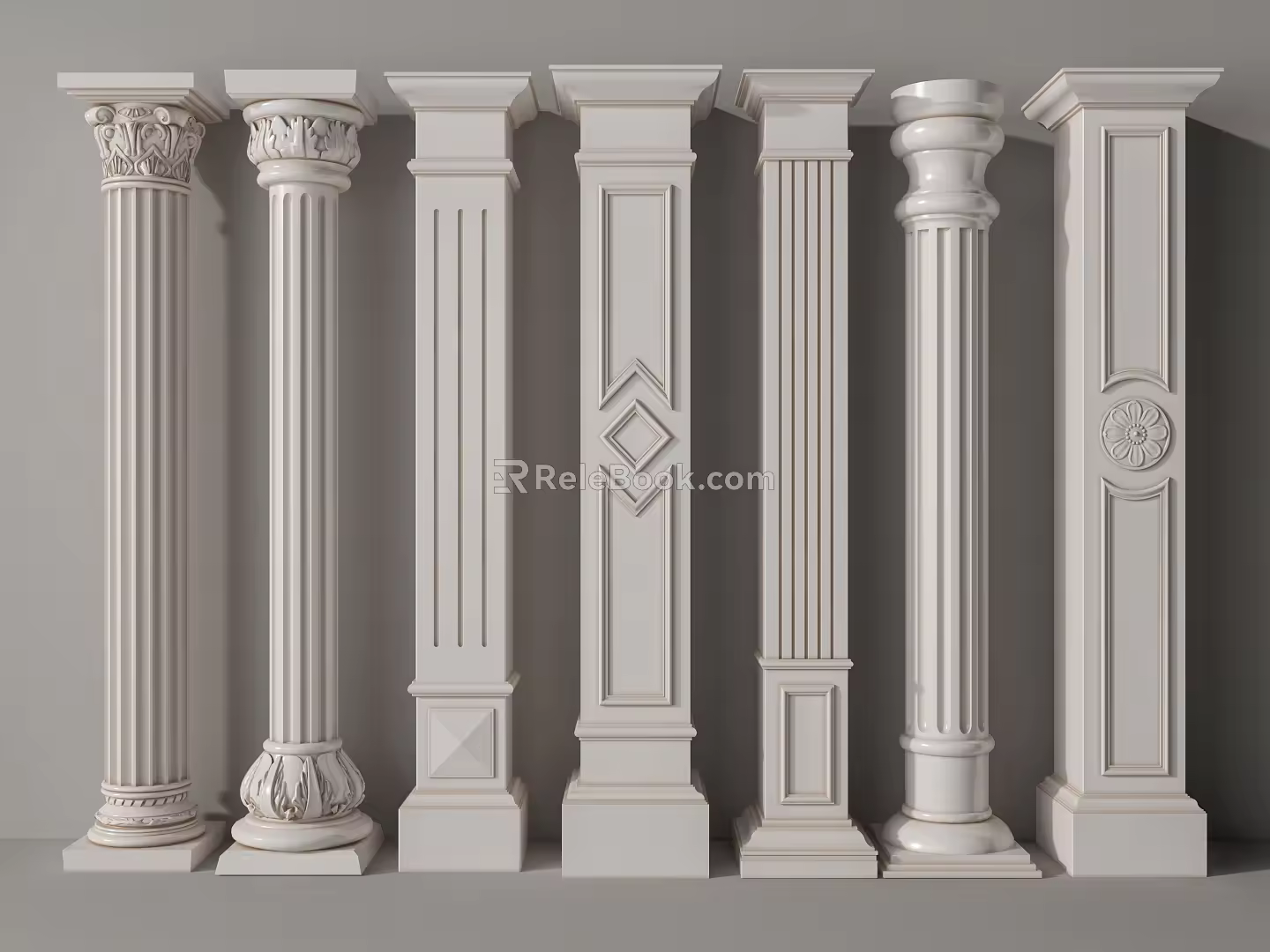European Roman Column 3d model