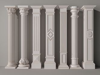 European Roman Column 3d model