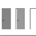 Modern White Swing Door Design With Sleek Metal Handle And Open Close Views