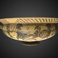 Ancient Greek Style Chandelier With Black Patterns And Decorative Handles Base Decoration