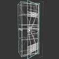 Industrial Metal Locker Featuring Open Door Interior Shelves And Ventilation Slits
