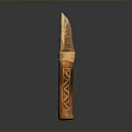 Hand Carved Wooden Sculpture With Intricate Patterns And Natural Wood Texture