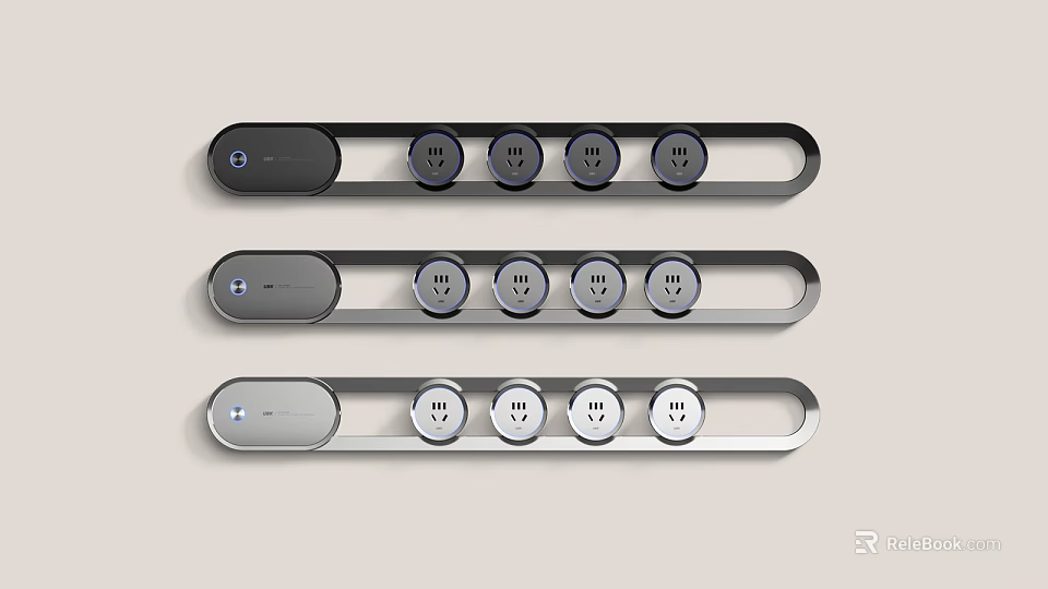 Three Modern Kitchen Appliances With Smart Control Panels And Function Knobs 3d model 