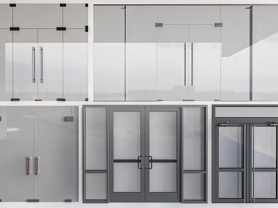 Modern Casement Windows With Aluminum Frame And Tempered Glass For Residential Buildings 3d model