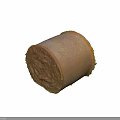 Cylindrical Agricultural Hay Bale With Woven Covering And Textured Surface