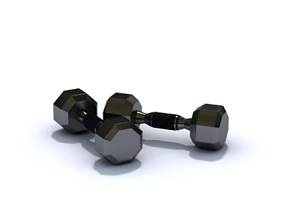 Hexagonal Metal Dumbbells For Home Gym Strength Training Fitness Equipment 3d model
