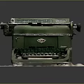 Vintage Green Imperial Typewriter With Classic Design And Metal Keyboard Components