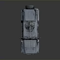 Tactical Military Armored Vehicle With Roof Mounted Equipment And Armor Plating
