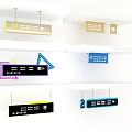 Modern Hanging Pendant Signs with Colorful Designs Floor Indicators and Clear Typography