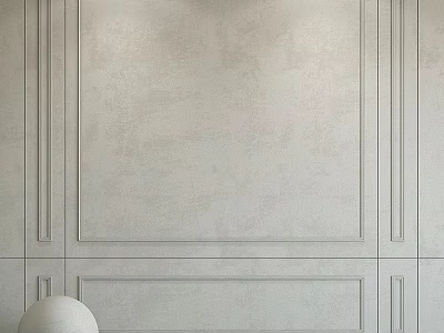 Modern White Minimalist Wall Decorative Panels With Linear Design Elements 3d model