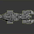 Sci Fi Cosmic Spaceship 3D Model With Intricate Design Structure For Aerospace Exploration 3d model