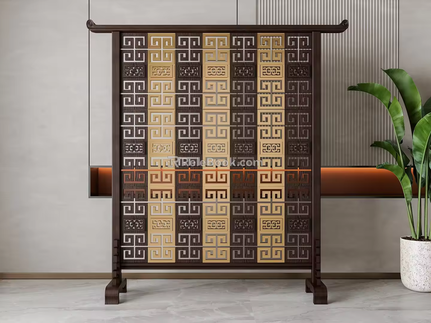 Screen partition 3d model