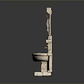 Scenic View Of Classical Stone Fountain With Intricate Carvings And Tiered Base Structure