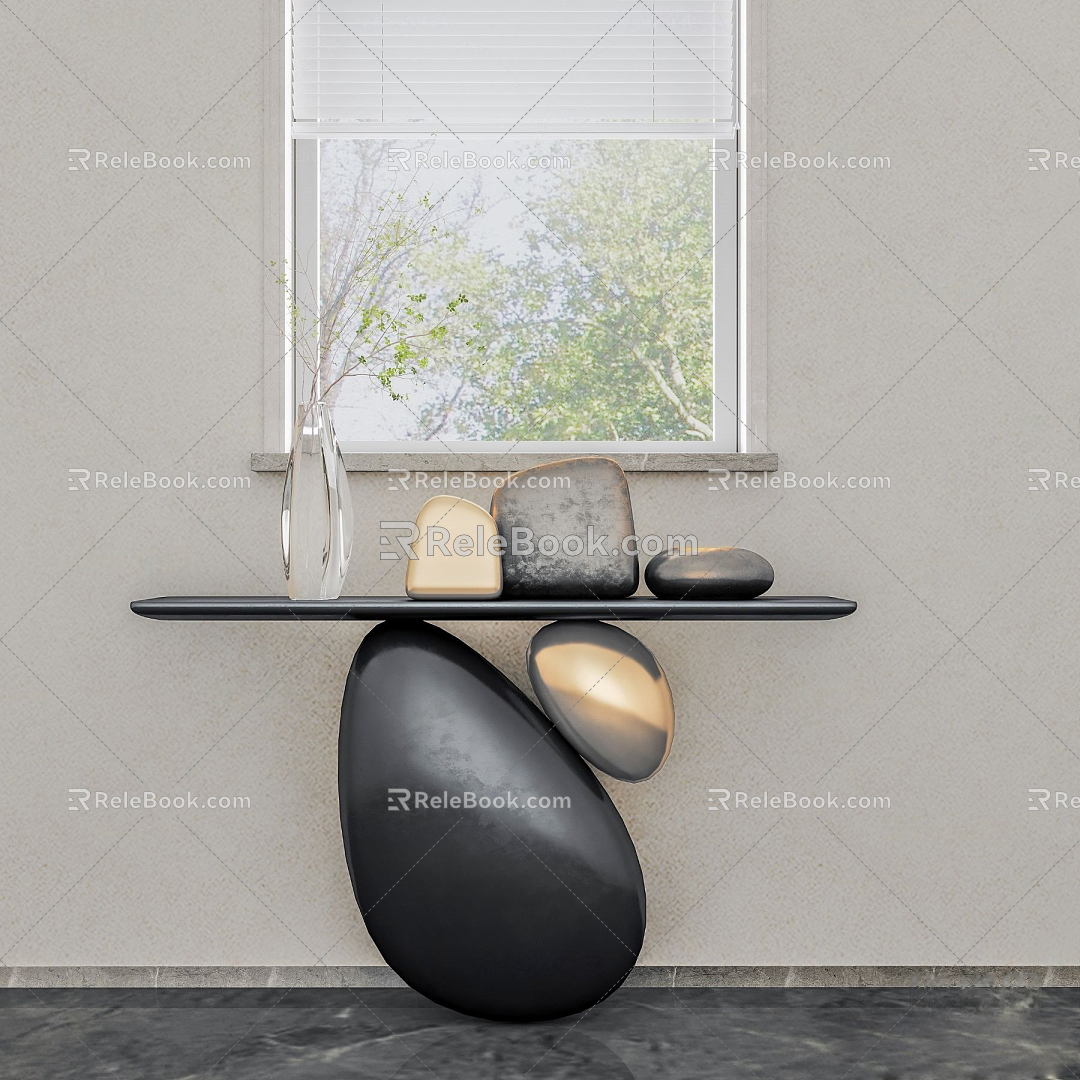 Modern End View Desk Personalized End View Desk 3d model