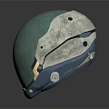Tactical Military Helmet With Durable Metal Construction And Green Silver Design For Combat Gear