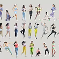 2D Running Sports Figure 3d model