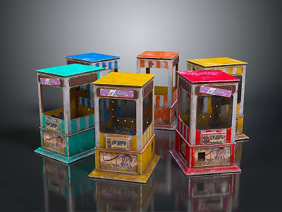 Colorful Small Decorative Vending Machines for Household Daily Use with Various Designs 3d model