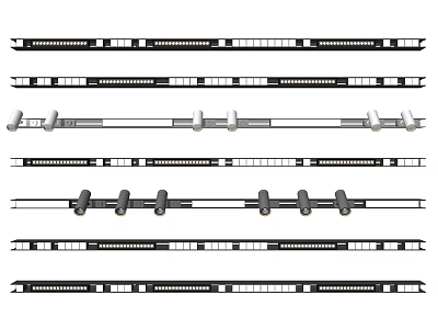 Modern spotlight downlight track light 3d model
