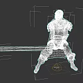 Game Fantasy Warrior Character With Armored Helmet Red Cape And Large Sword In Battle Stance
