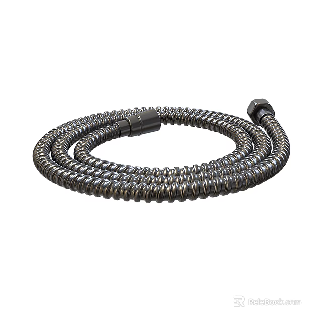 Durable Flexible Stainless Steel Spiral Pipe With Connection Fittings For Water Supply 3d model 